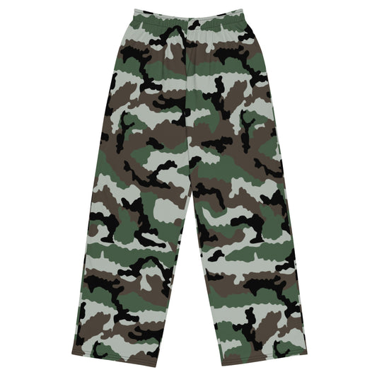 Central African Republic French CE CAMO unisex wide-leg pants - 2XS - Unisex Wide-Leg Pants