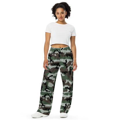 Central African Republic French CE CAMO unisex wide-leg pants - Unisex Wide-Leg Pants