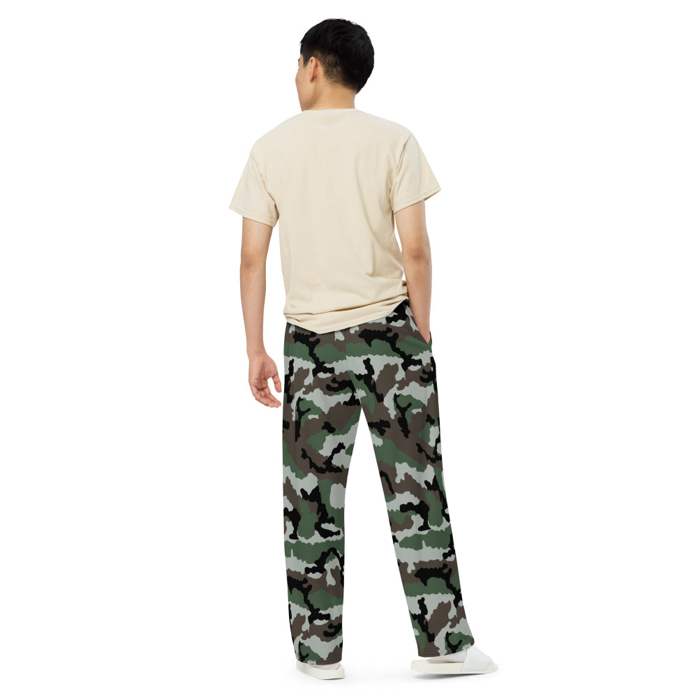 Central African Republic French CE CAMO unisex wide-leg pants - Unisex Wide-Leg Pants