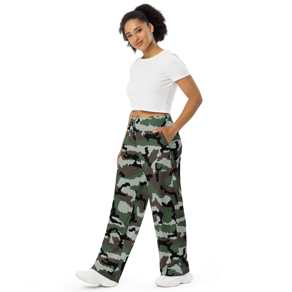 Central African Republic French CE CAMO unisex wide-leg pants - Unisex Wide-Leg Pants