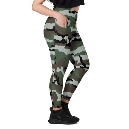 Central African Republic French CE CAMO Women’s Leggings with pockets