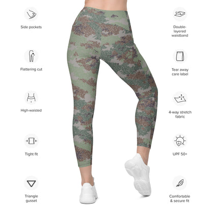 Chinese Chingchong Xingkong Starry Sky Woodland CAMO Leggings with pockets - Womens With Pockets