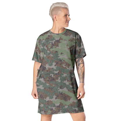 Chinese Chingchong Xingkong Starry Sky Woodland CAMO T-shirt dress - 2XS - Womens T-Shirt Dress