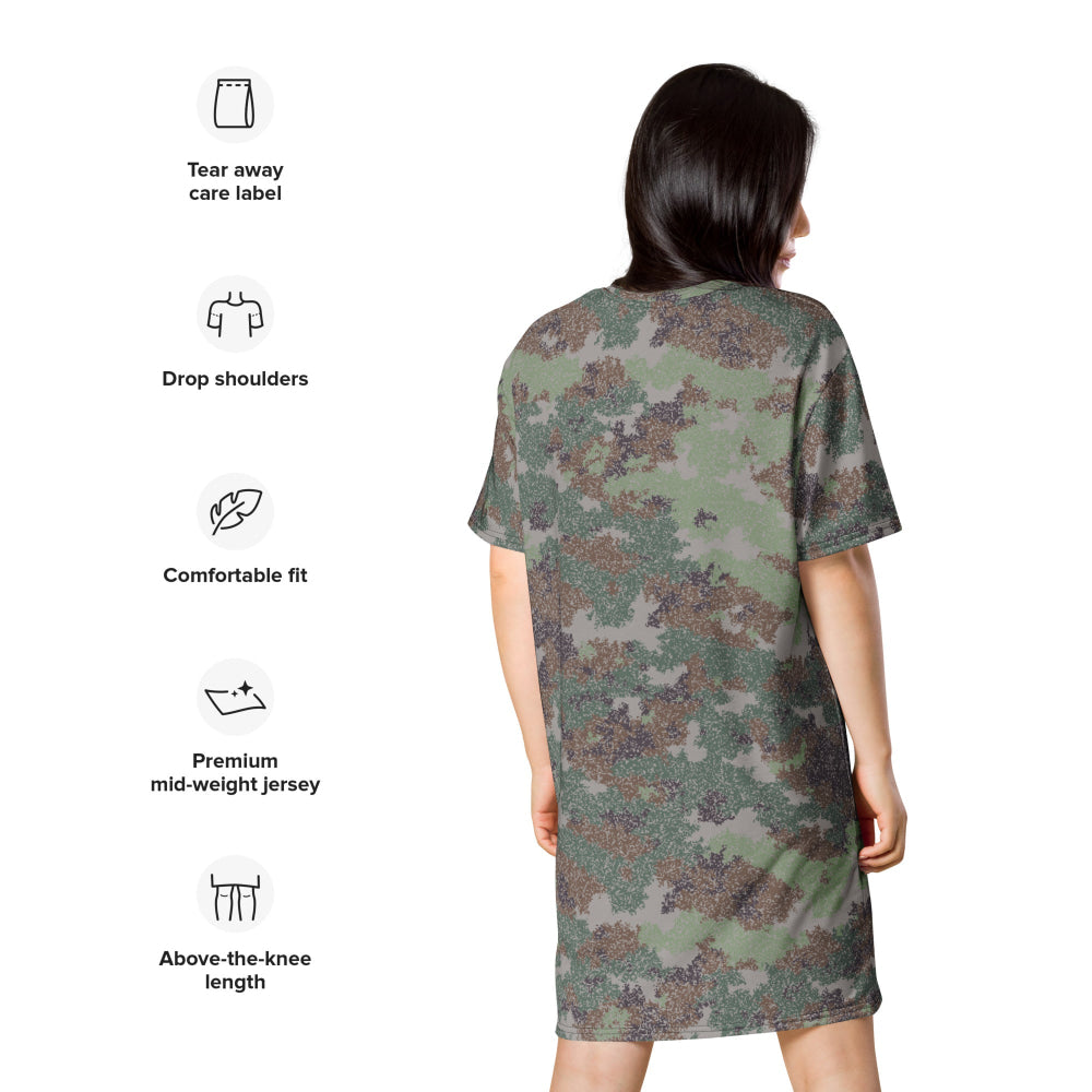 Chinese Chingchong Xingkong Starry Sky Woodland CAMO T-shirt dress - Womens T-Shirt Dress