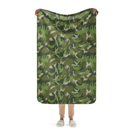 Denison Type 84 Airborne CAMO Sherpa Blanket - 37″×57″