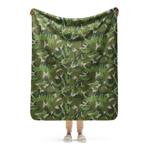 Denison Type 84 Airborne CAMO Sherpa Blanket - 50″×60″