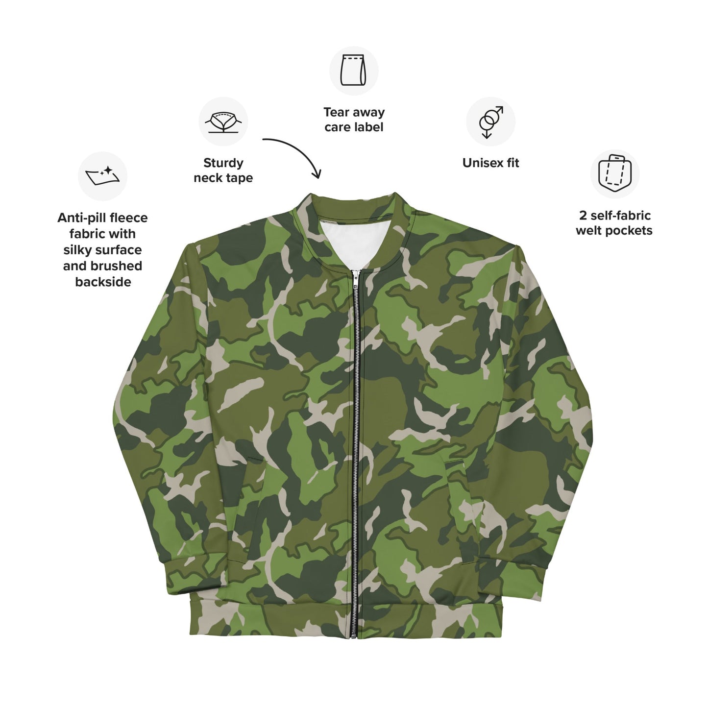 Chinese Denison Type 84 CAMO Unisex Bomber Jacket - Jackets