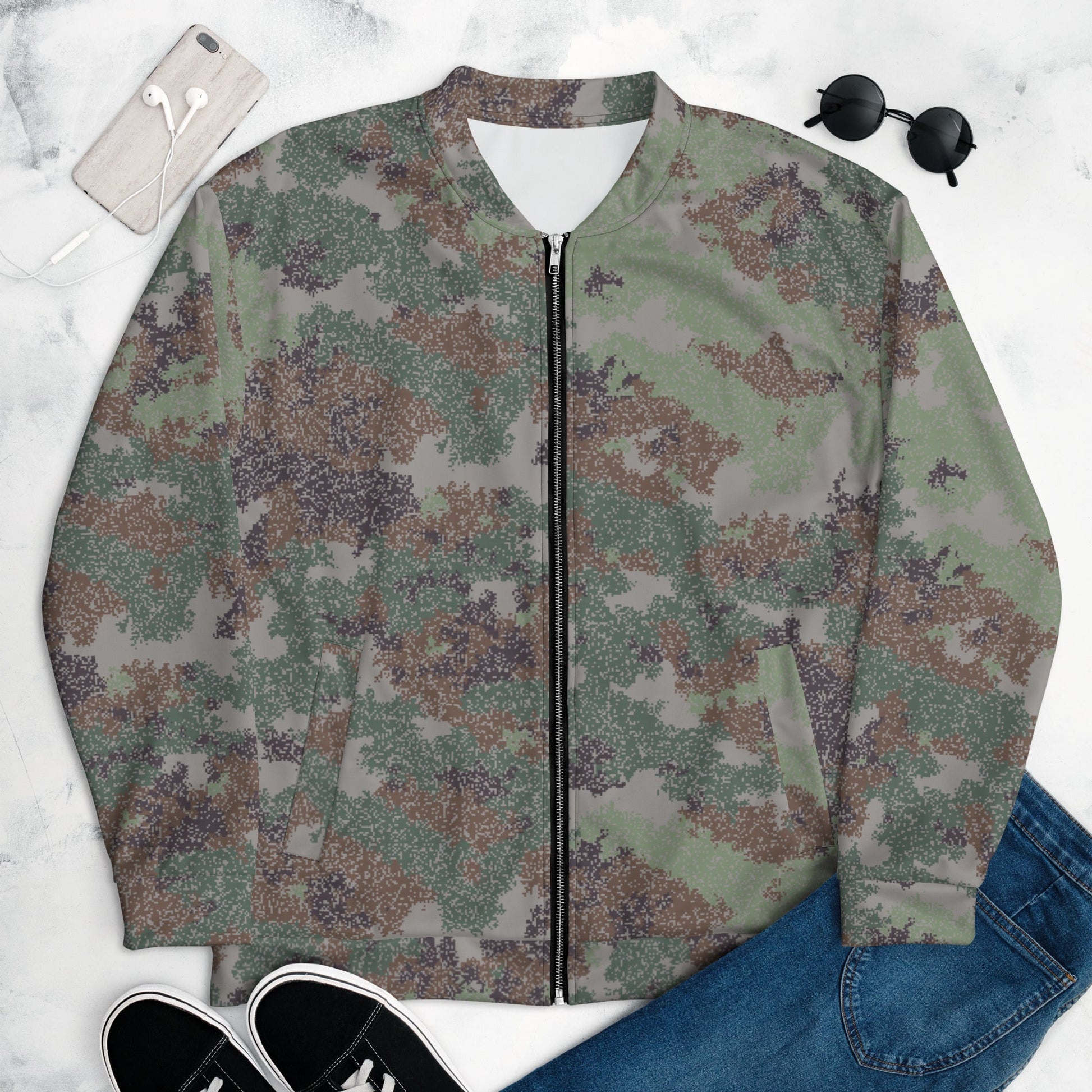 Chinese Digital Starry Sky CAMO Unisex Bomber Jacket - XS - Jackets