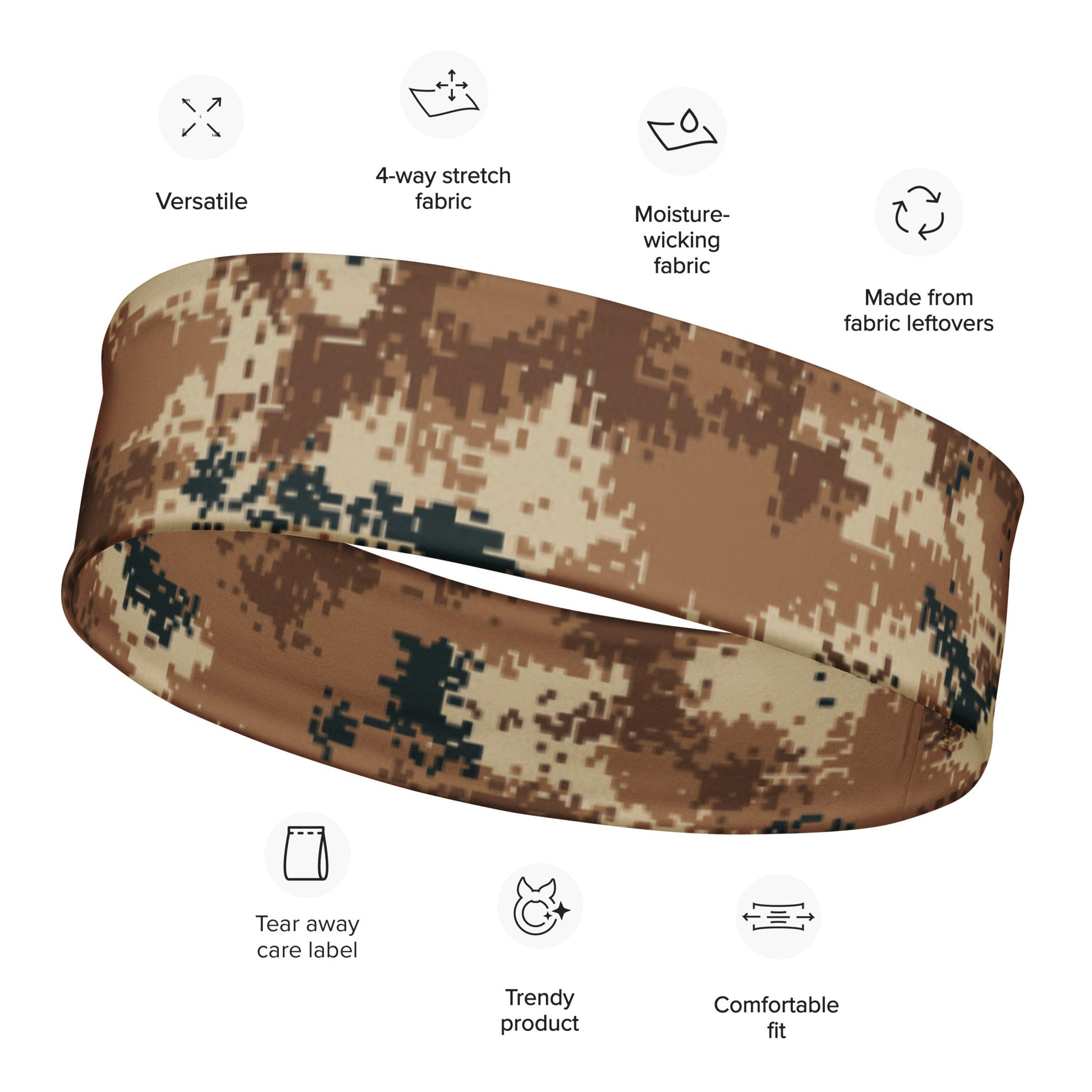 Chinese Digital Type 07 Arid CAMO Headband - M - Headbands