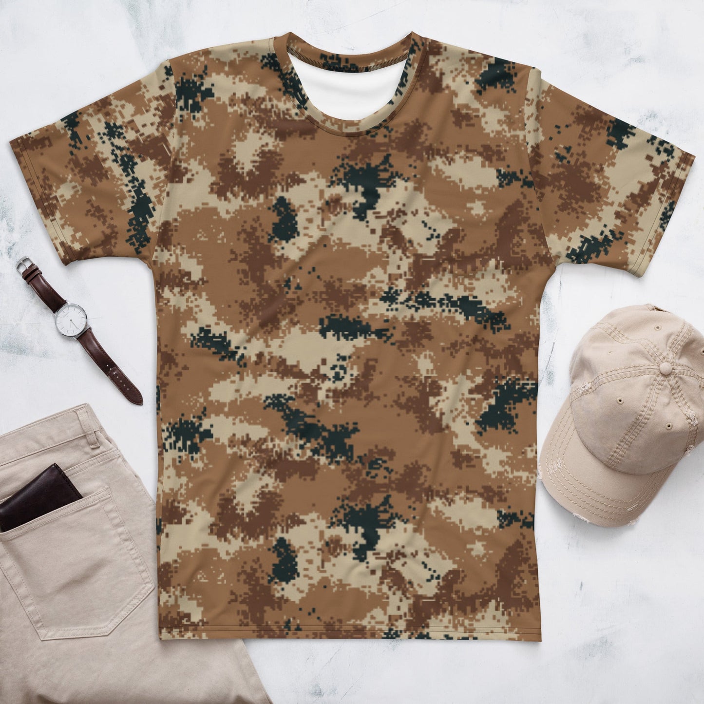 Chinese Digital Type 07 Arid CAMO Mens t-shirt - XS - T-Shirts
