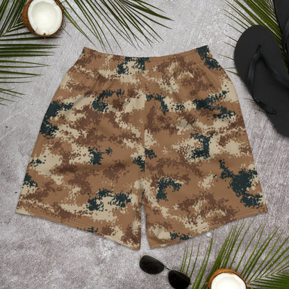 Chinese Digital Type 07 Arid CAMO Unisex Athletic Long Shorts
