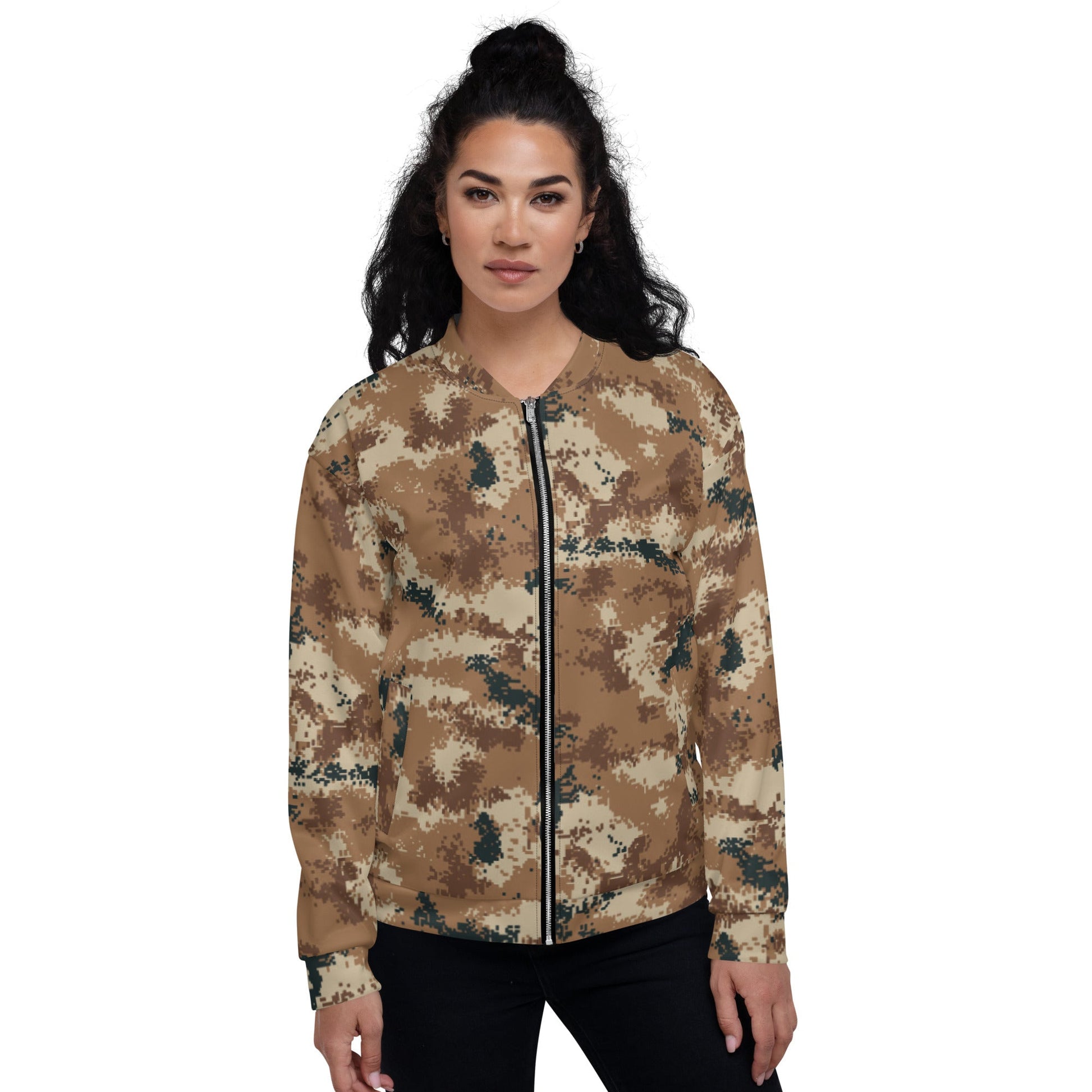 Chinese Digital Type 07 Arid CAMO Unisex Bomber Jacket - Jackets