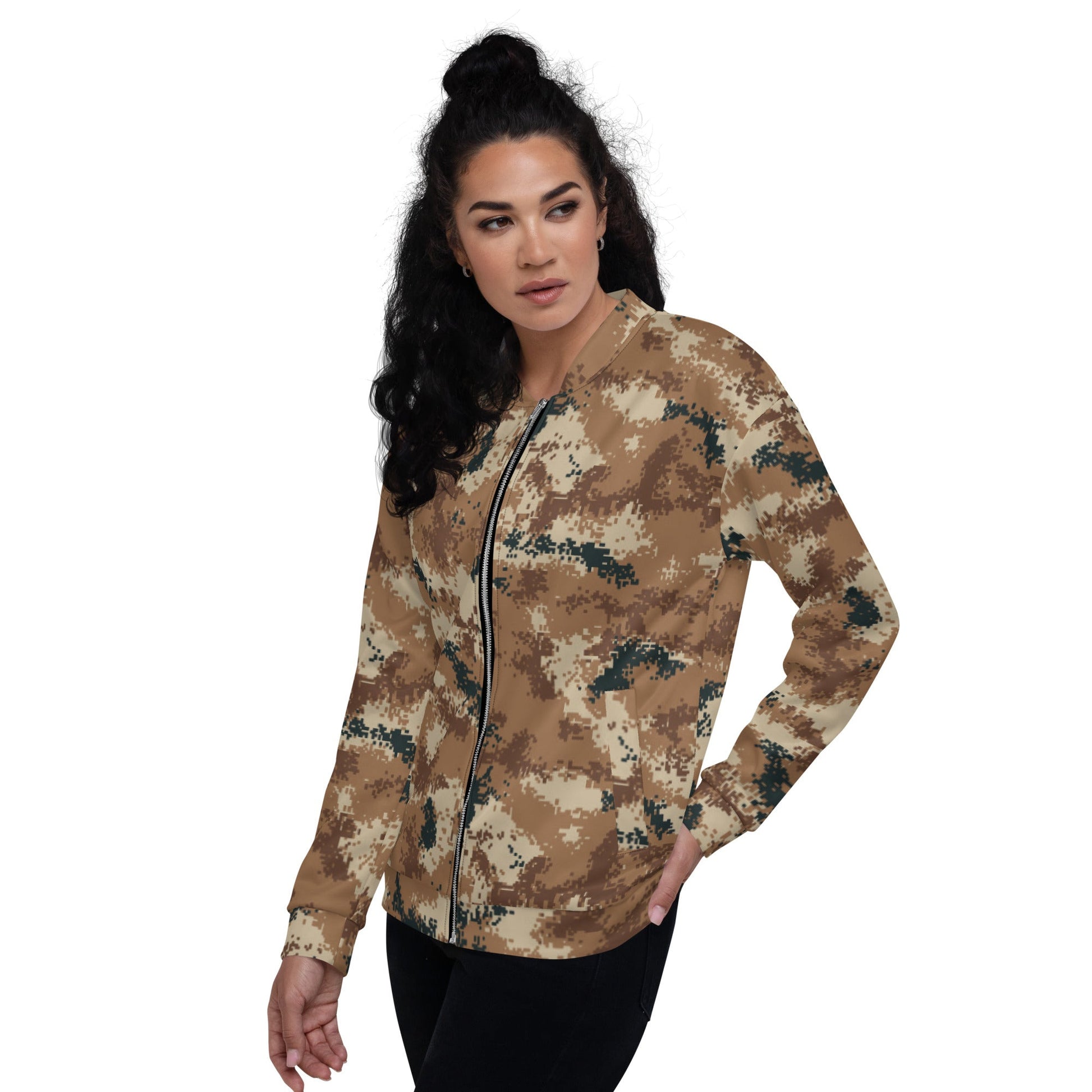 Chinese Digital Type 07 Arid CAMO Unisex Bomber Jacket - Jackets