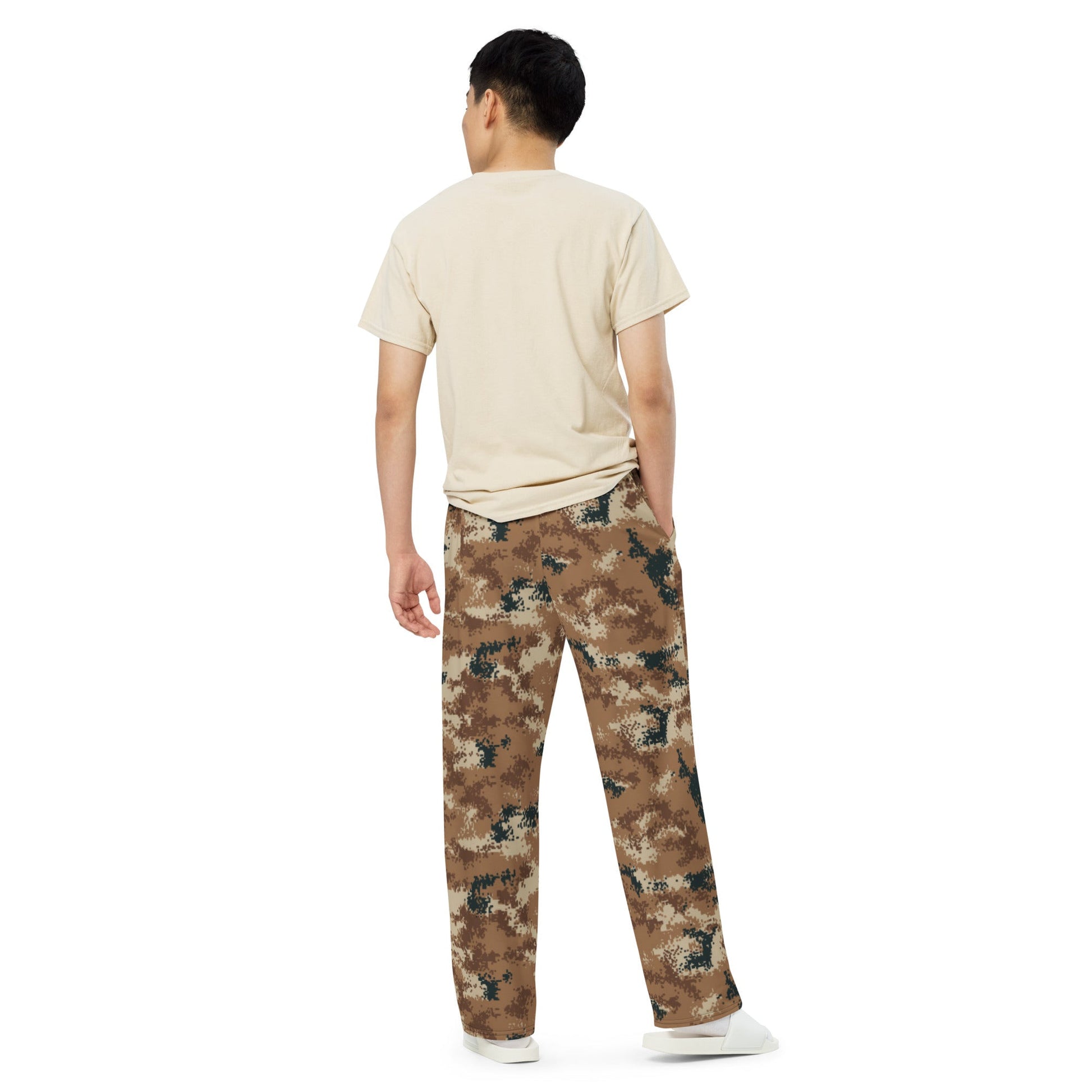 Chinese Digital Type 07 Arid CAMO unisex wide-leg pants - Wide-leg Pants