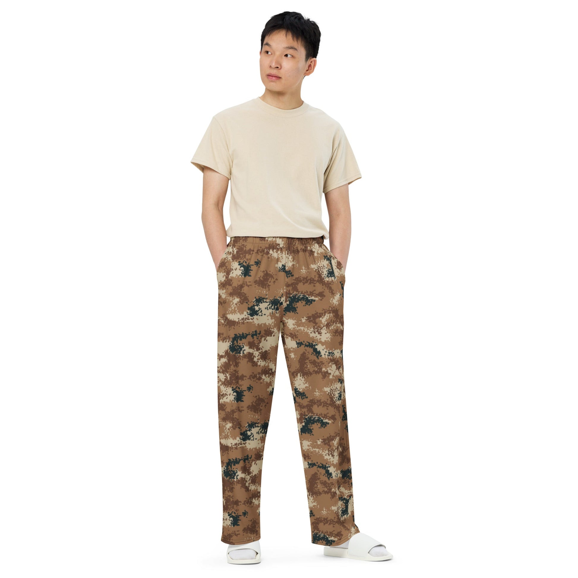 Chinese Digital Type 07 Arid CAMO unisex wide-leg pants - Wide-leg Pants