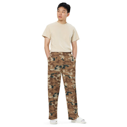Chinese Digital Type 07 Arid CAMO unisex wide-leg pants - Wide-leg Pants