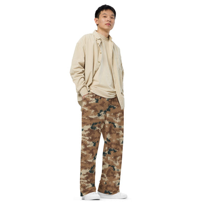 Chinese Digital Type 07 Arid CAMO unisex wide-leg pants - Wide-leg Pants
