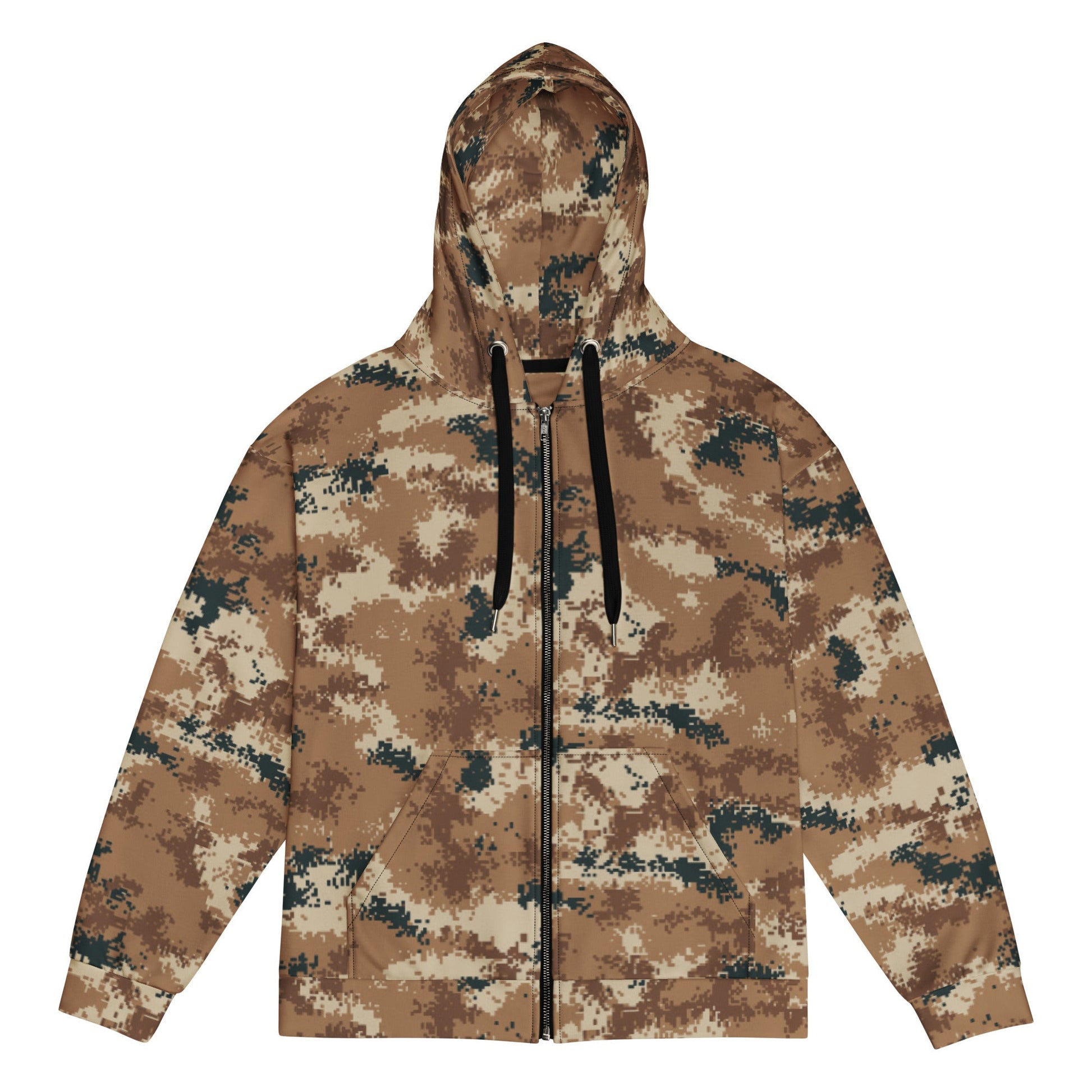 Chinese Digital Type 07 Arid CAMO Unisex zip hoodie - 2XS - Zip Hoodies