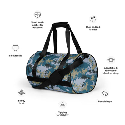 Chinese Digital Type 07 Ocean CAMO gym bag - Gym Bags