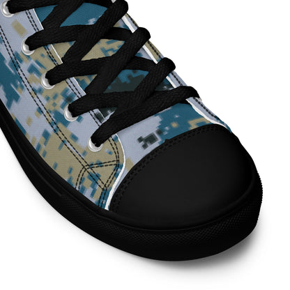 Chinese Digital Type 07 Ocean CAMO Mens high top canvas shoes - High Top Canvas Shoes