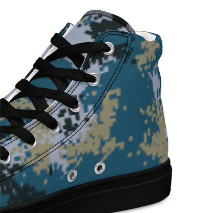 Chinese Digital Type 07 Ocean CAMO Mens high top canvas shoes - High Top Canvas Shoes