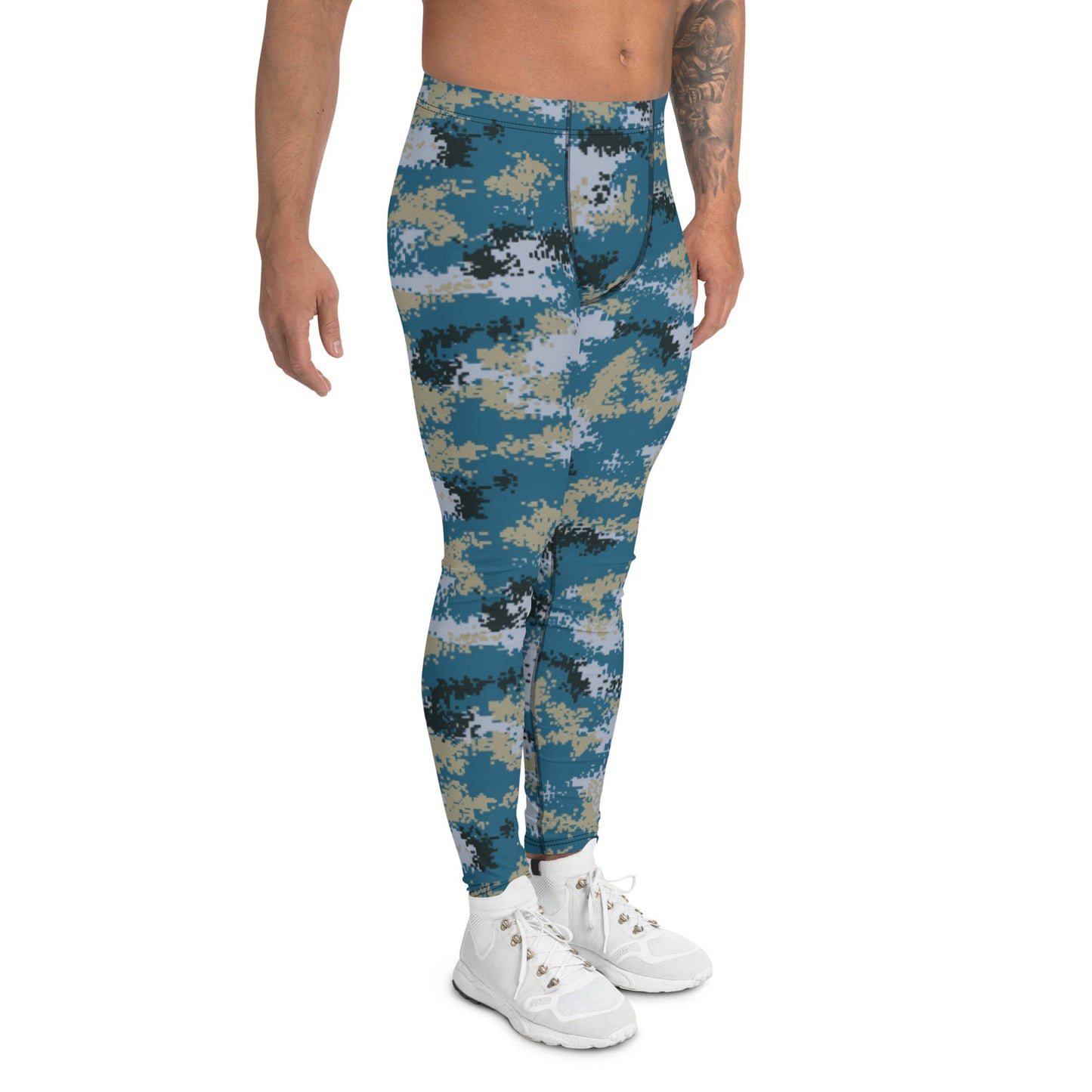 Chinese Digital Type 07 Ocean CAMO Mens Leggings