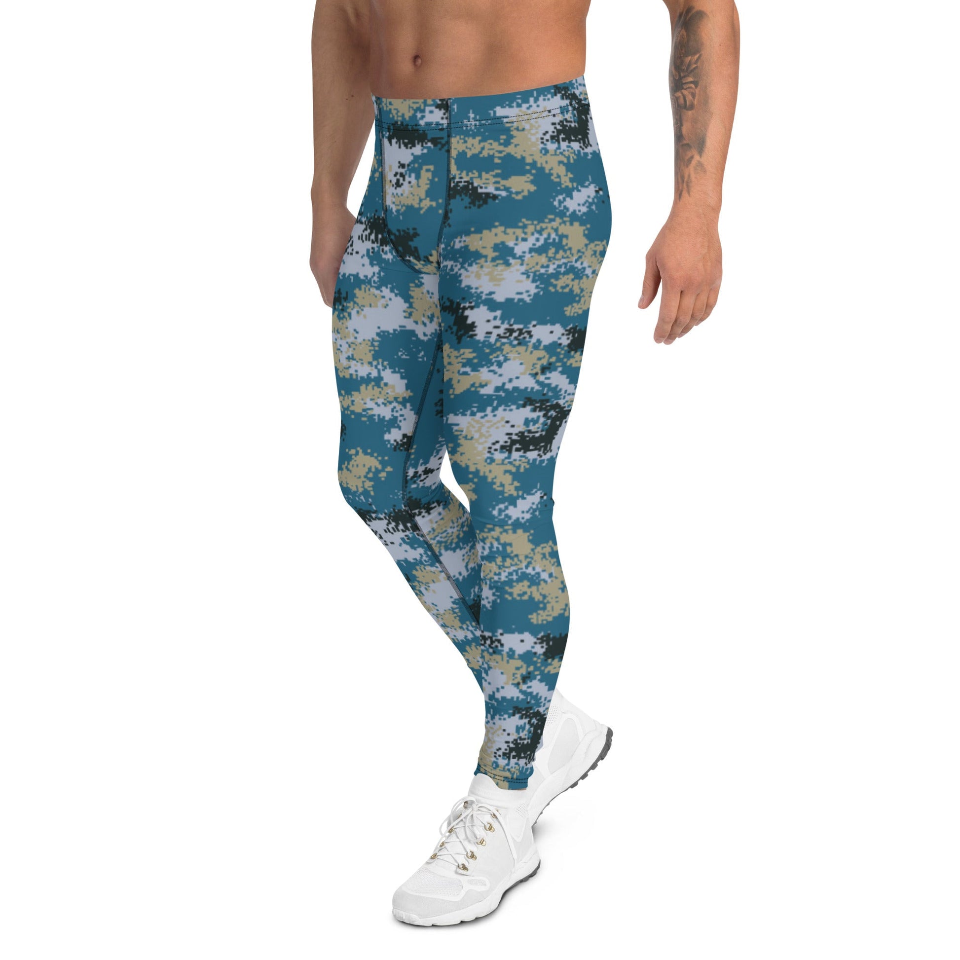 Chinese Digital Type 07 Ocean CAMO Mens Leggings