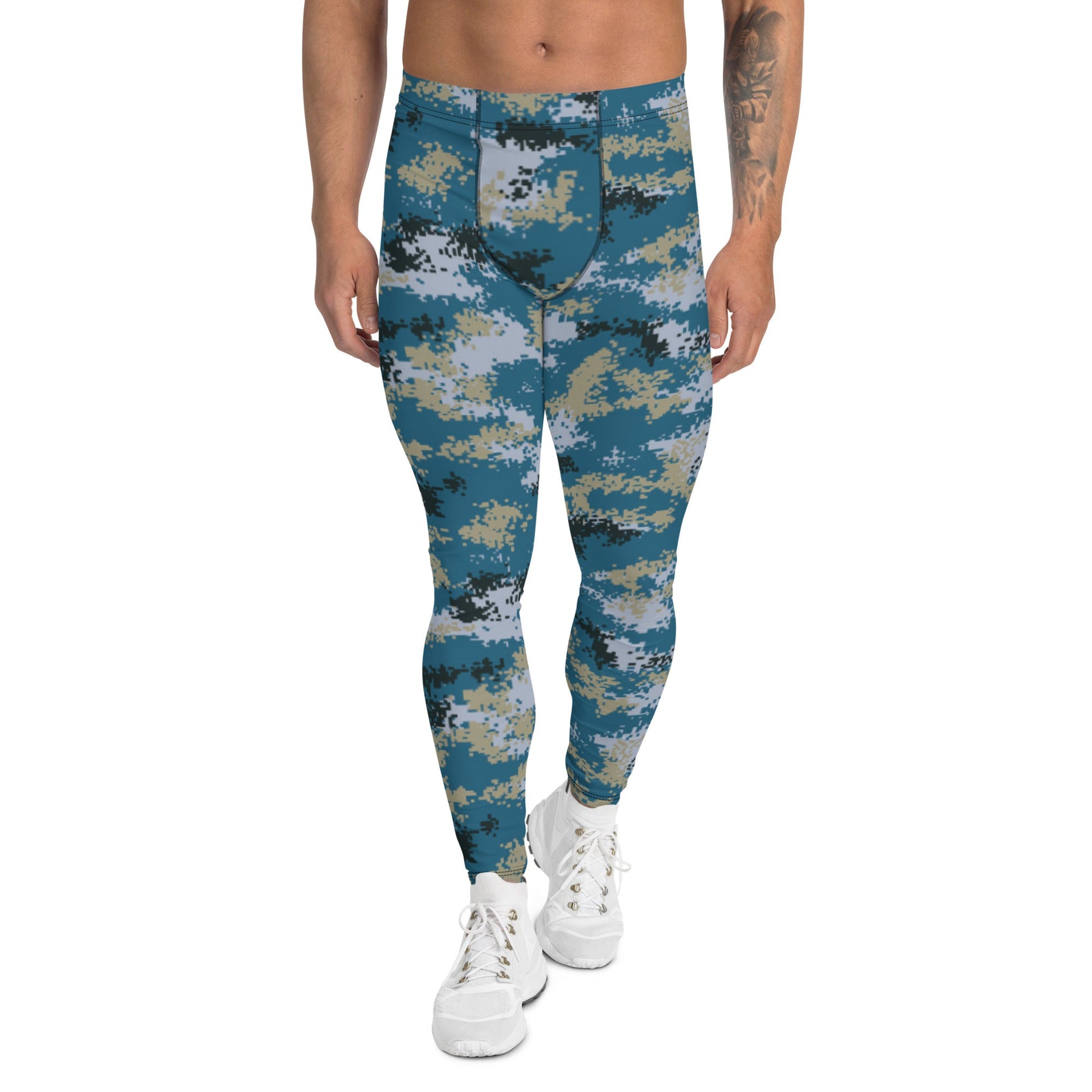 Chinese Digital Type 07 Ocean CAMO Mens Leggings - XS