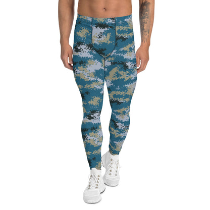 Chinese Digital Type 07 Ocean CAMO Mens Leggings - XS