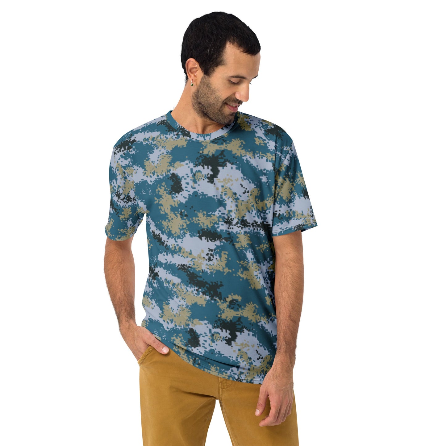 Chinese Digital Type 07 Ocean CAMO Mens t-shirt - T-Shirts