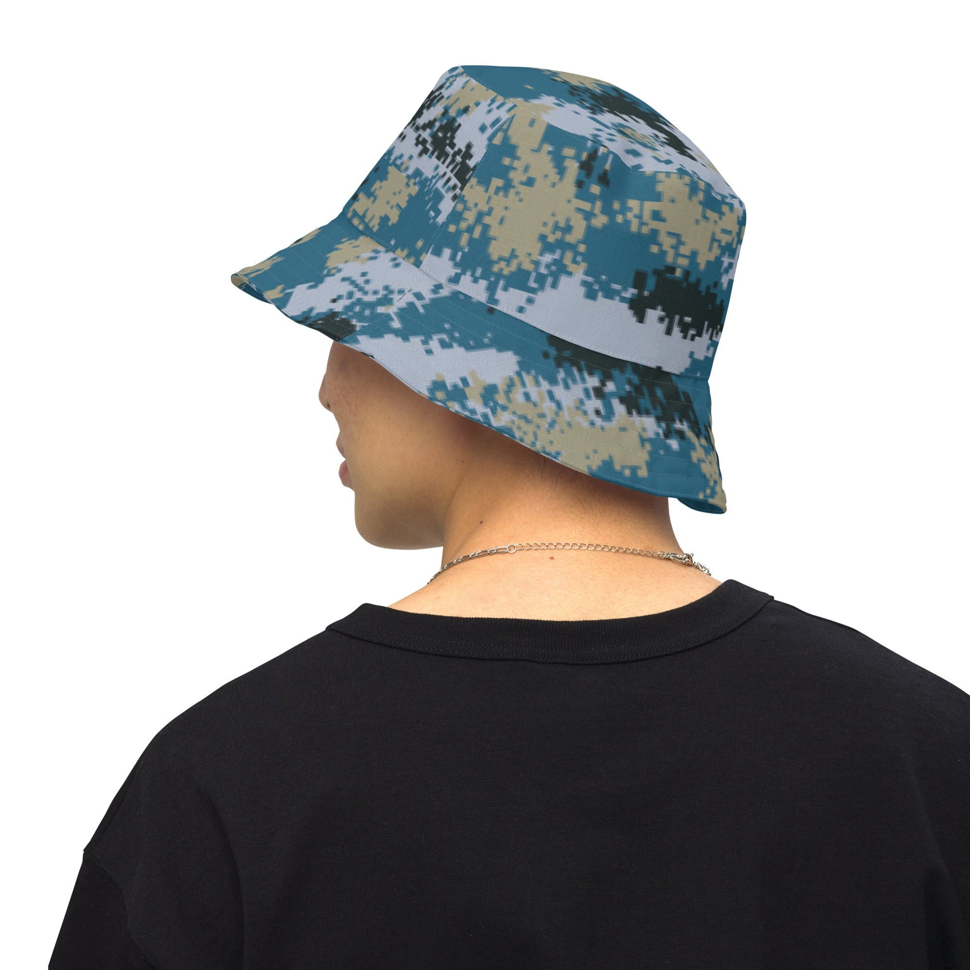 Chinese Digital Type 07 Ocean CAMO Reversible bucket hat - S/M - Bucket Hats