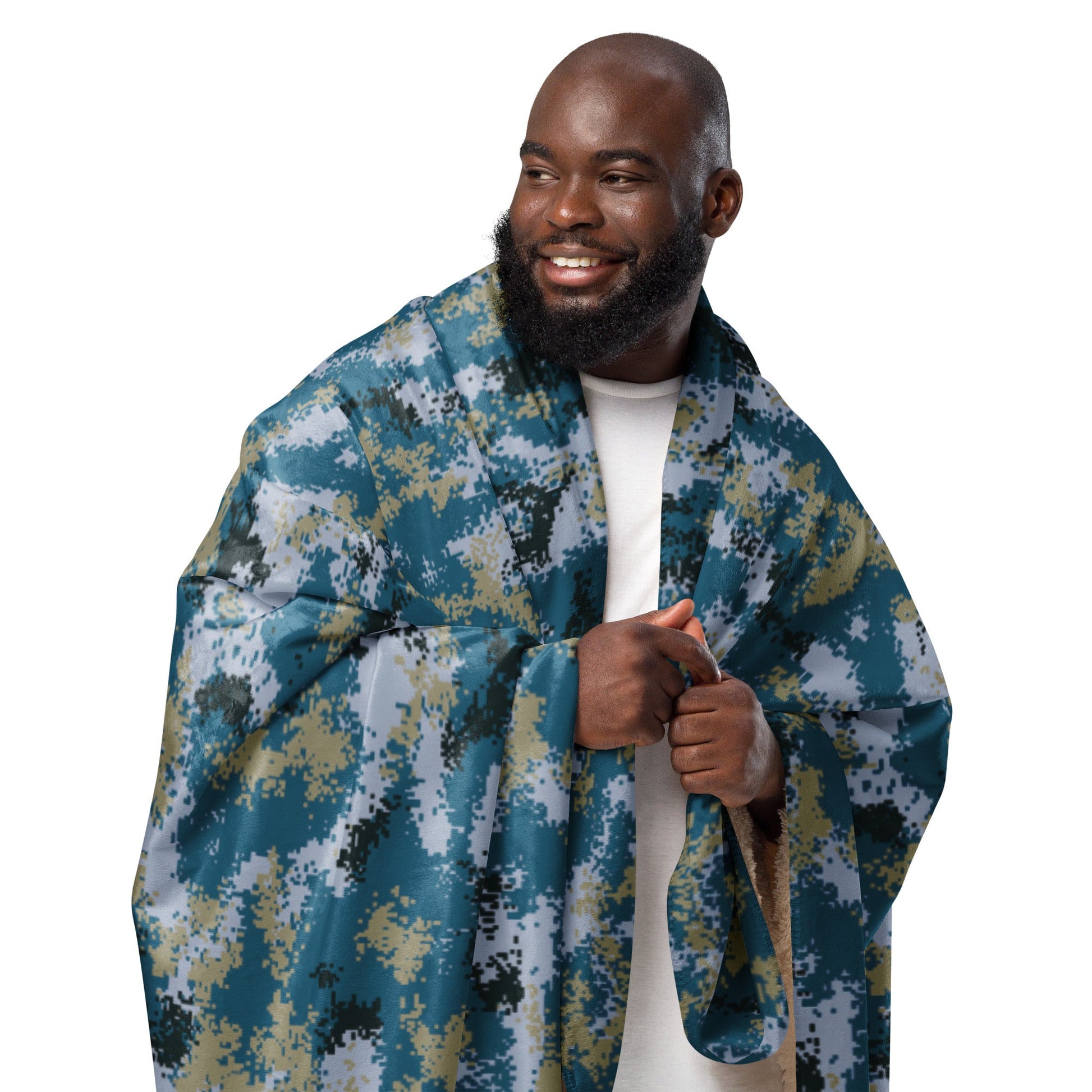 Chinese Digital Type 07 Ocean CAMO Sherpa blanket - Blankets