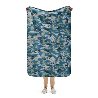 Chinese Digital Type 07 Ocean CAMO Sherpa blanket - 37″×57″ - Blankets