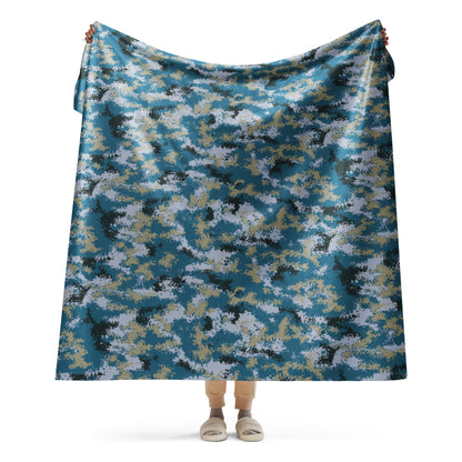 Chinese Digital Type 07 Ocean CAMO Sherpa blanket - 60″×80″ - Blankets
