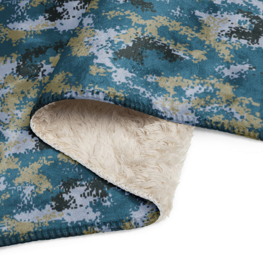 Chinese Digital Type 07 Ocean CAMO Sherpa blanket - Blankets