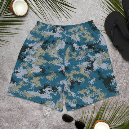 Chinese Digital Type 07 Ocean CAMO Unisex Athletic Long Shorts