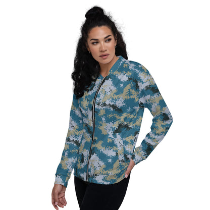Chinese Digital Type 07 Ocean CAMO Unisex Bomber Jacket - Jackets
