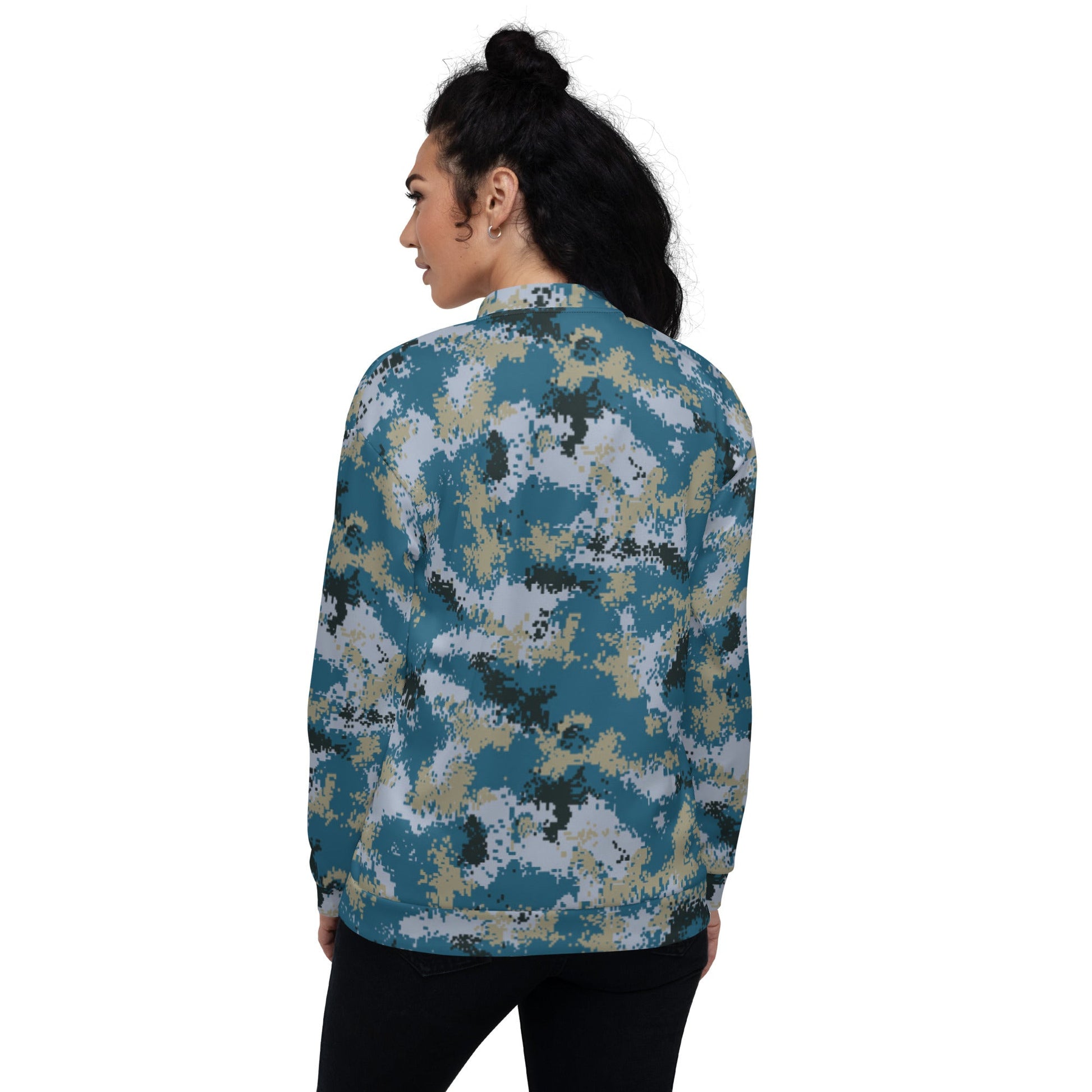 Chinese Digital Type 07 Ocean CAMO Unisex Bomber Jacket - Jackets