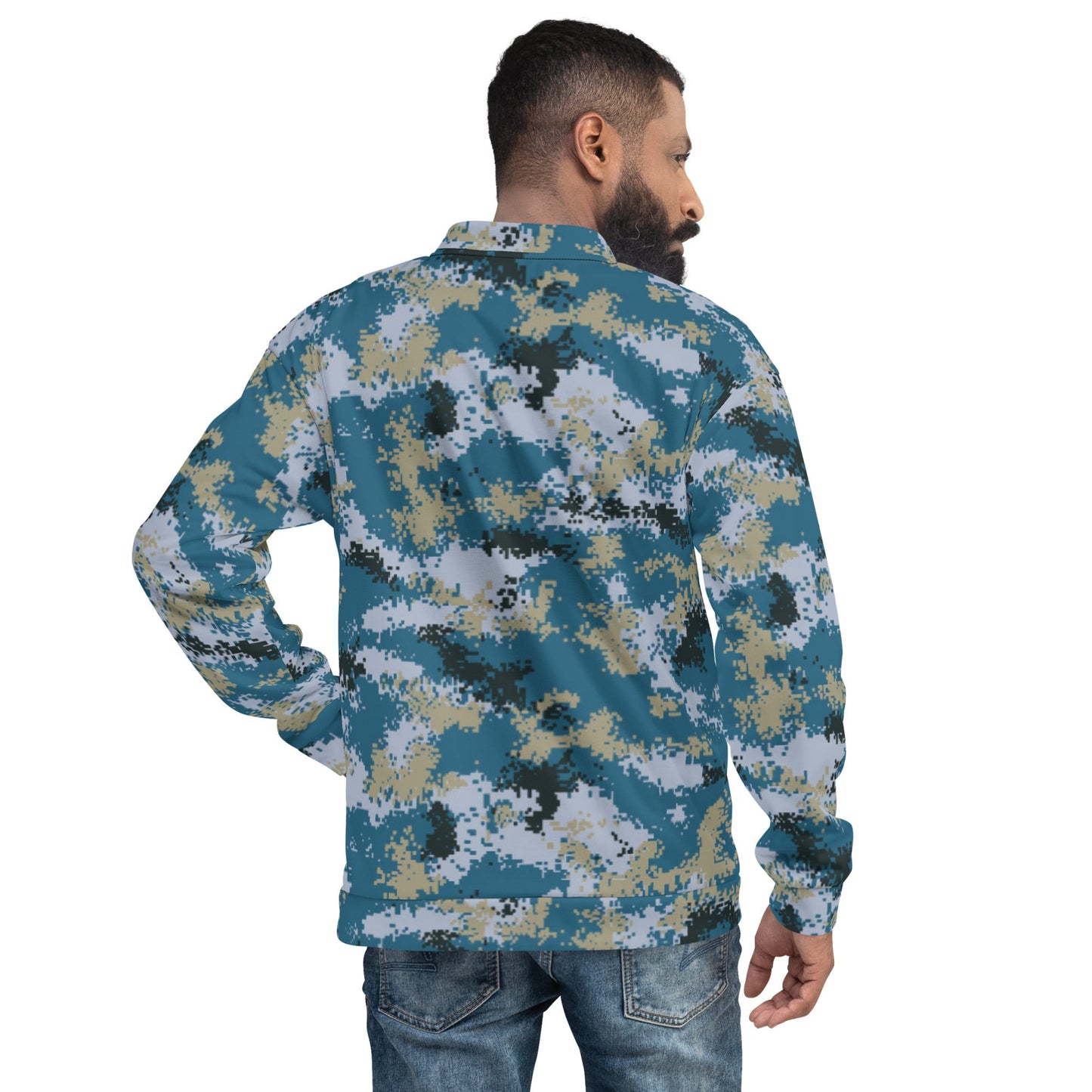 Chinese Digital Type 07 Ocean CAMO Unisex Bomber Jacket - Jackets