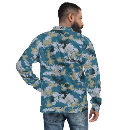 Chinese Digital Type 07 Ocean CAMO Unisex Bomber Jacket - Jackets