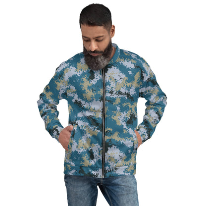 Chinese Digital Type 07 Ocean CAMO Unisex Bomber Jacket - XS - Jackets