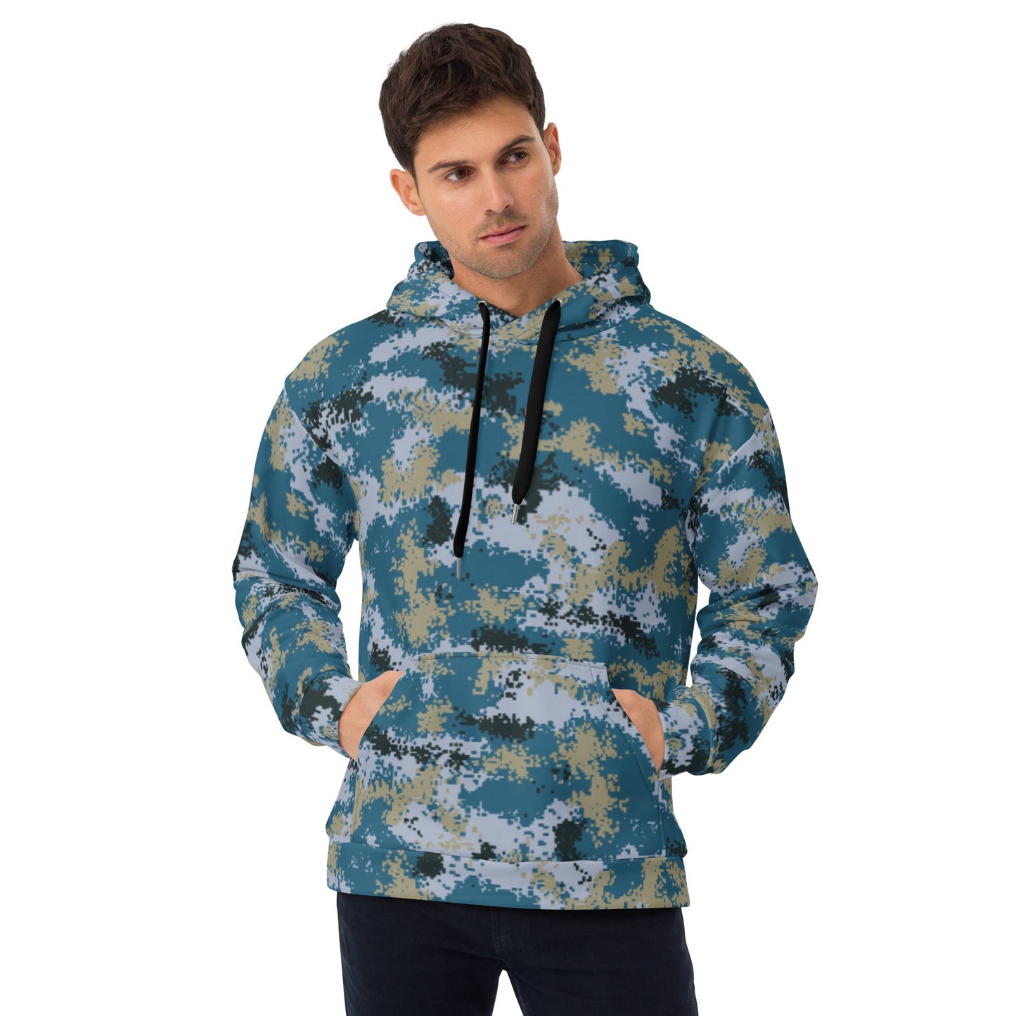Chinese Digital Type 07 Ocean CAMO Unisex Hoodie - 2XS