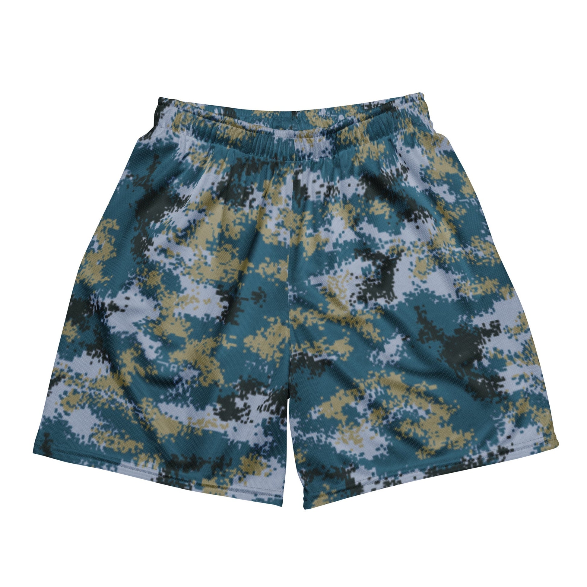 Chinese Digital Type 07 Ocean CAMO Unisex mesh shorts - 2XS - Mesh Shorts