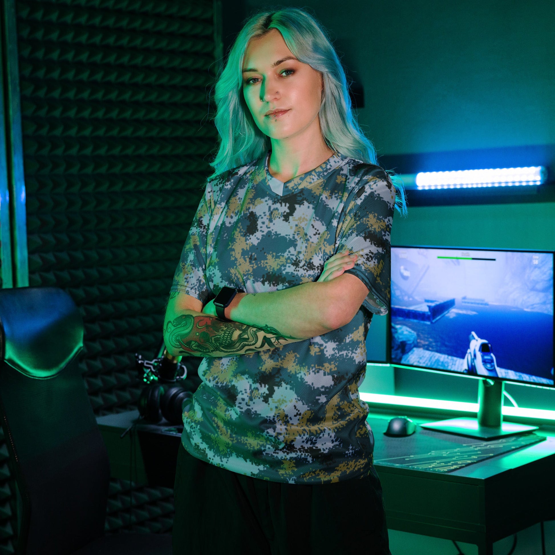 Chinese Digital Type 07 Ocean CAMO unisex sports jersey - Sports Jerseys