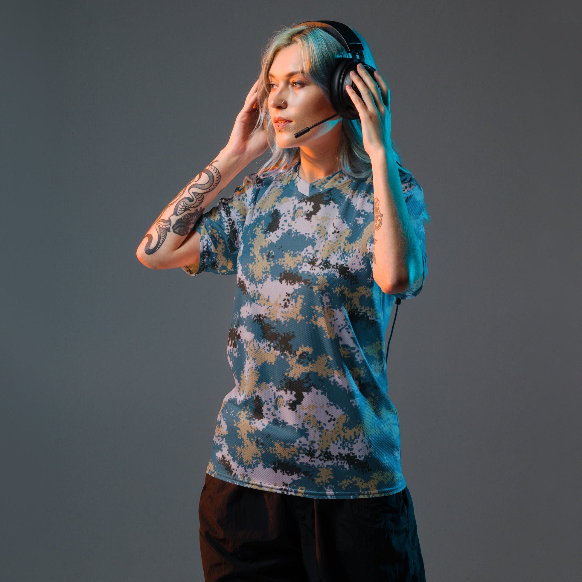 Chinese Digital Type 07 Ocean CAMO unisex sports jersey - Sports Jerseys