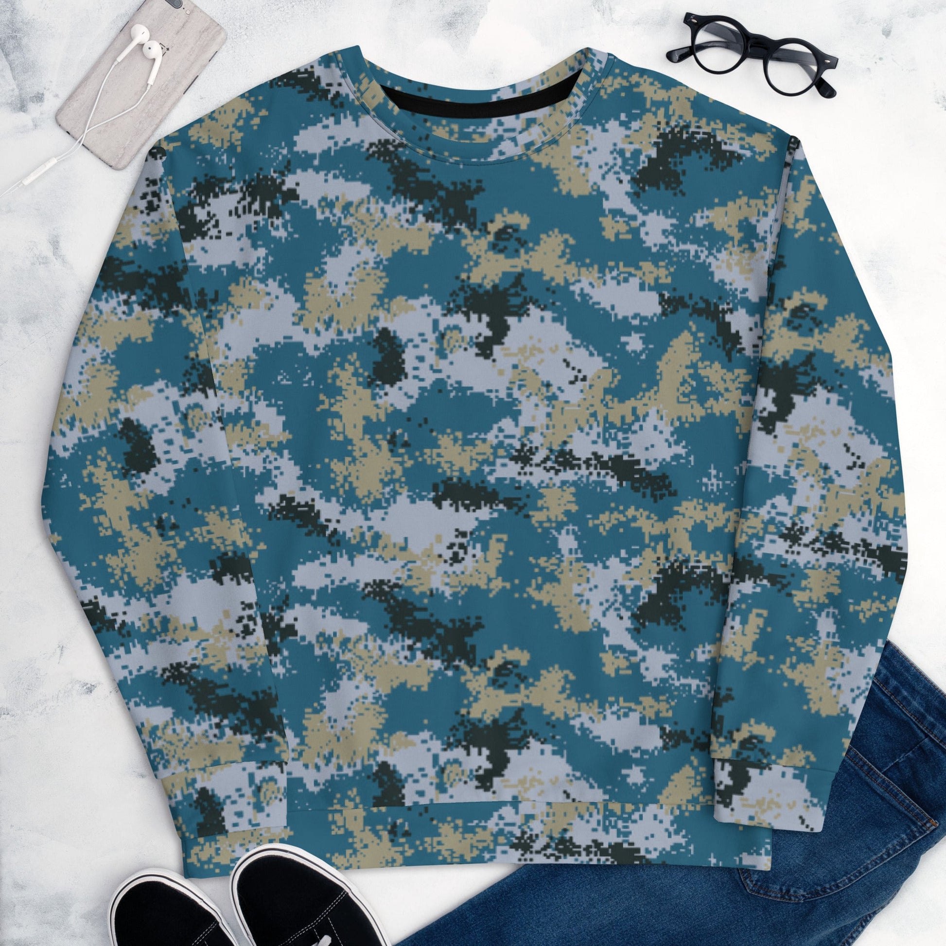 Chinese Digital Type 07 Ocean CAMO Unisex Sweatshirt - Sweatshirts
