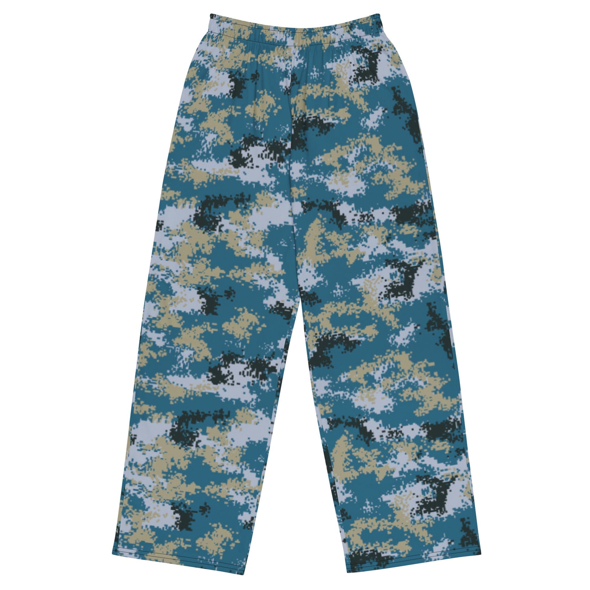 Chinese Digital Type 07 Ocean CAMO unisex wide-leg pants - 2XS - Wide-leg Pants