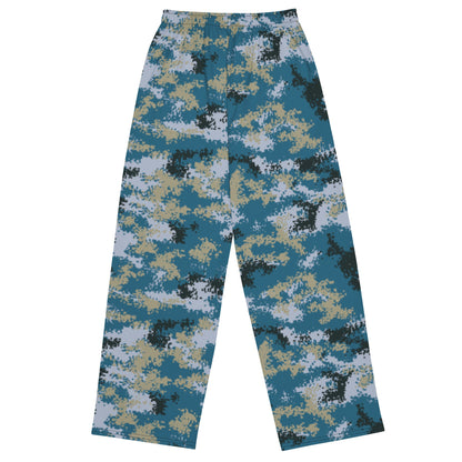 Chinese Digital Type 07 Ocean CAMO unisex wide-leg pants - Wide-leg Pants