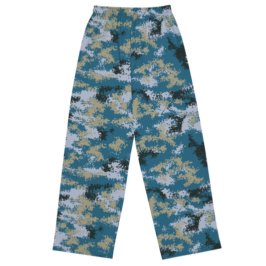 Chinese Digital Type 07 Ocean CAMO unisex wide-leg pants - Wide-leg Pants