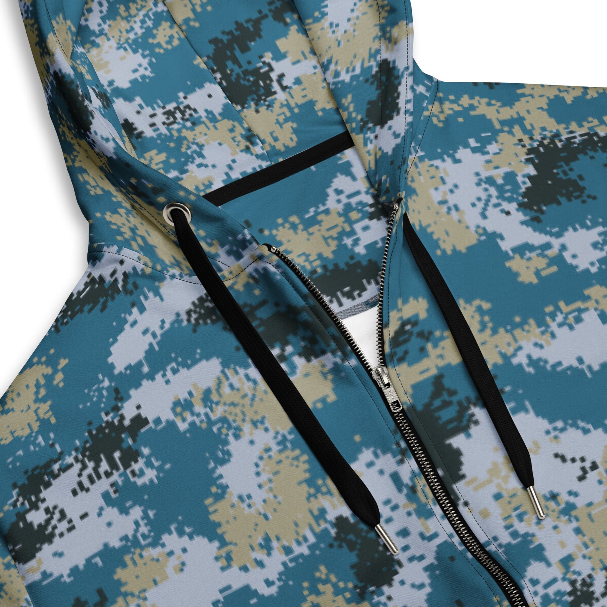 Chinese Digital Type 07 Ocean CAMO Unisex Zip Hoodie